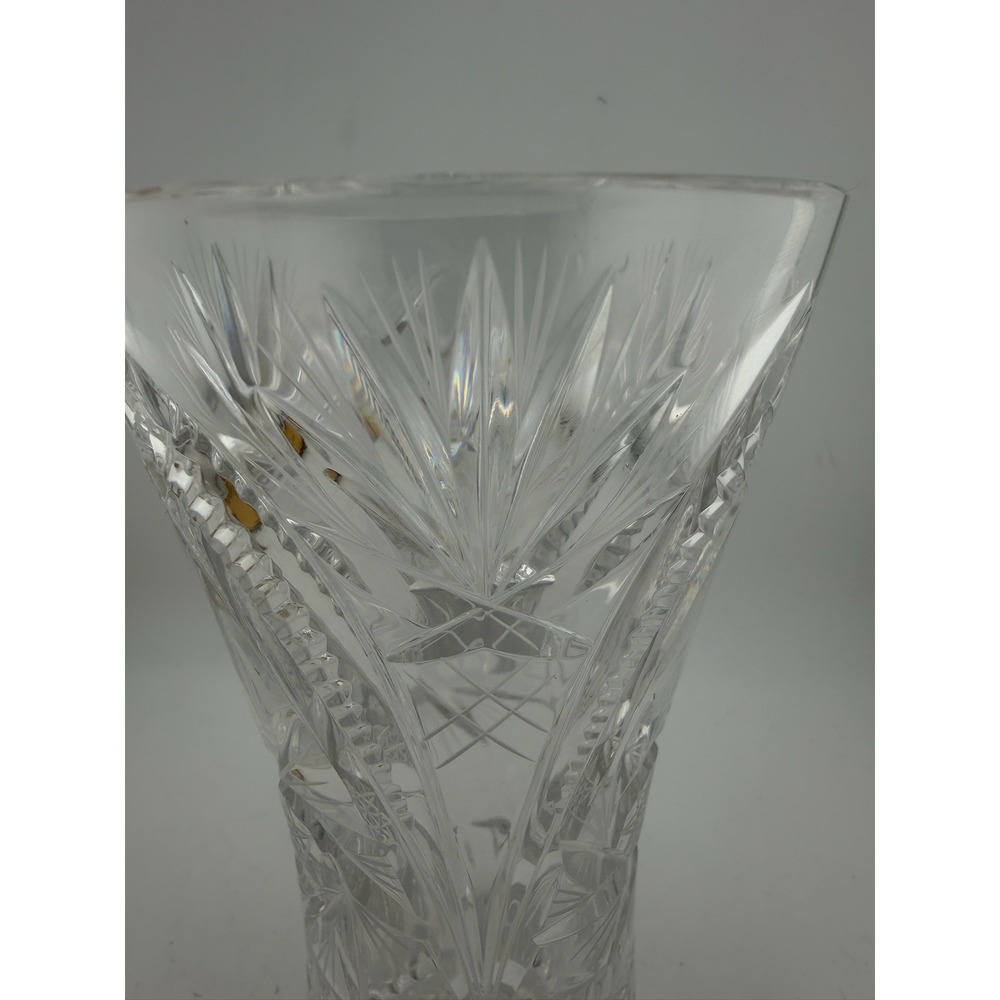 Clear Cut Crystal Starburst Flared Flower Vase - Picture 2 of 9